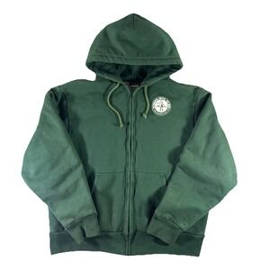 Vintage Camber Jacket Men's XL Forest Green Thermal Lined Heavy Full-Zip Hooded